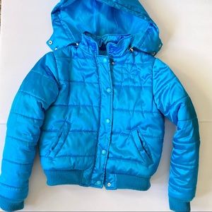 Arizona | Girls Blue Puffer Jacket w/hood (detachable)